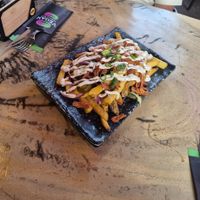 Loaded fries at Vegan Temple Bar in Amsterdam
