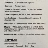 Menu  at The Coffee Depot in Mount Pleasant
