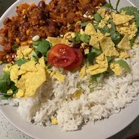 Chili. I added nothing additional to mine and I still couldn’t eat it all!   at Kaspar Schmauser in Nuremberg