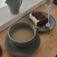 Carrot cake and tes at aran in Linlithgow