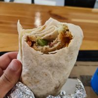 Burrito including vegan chicken nuggets at Burritos - Trafalgar in Valencia