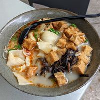 Creamy veggie noodle soup. at Xian Noodles at The Domain in Austin