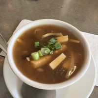 Vegan tofu hot and sour soup  at Uptown China Restaurant in Seattle