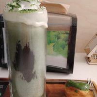 Their beautiful hot chocolate festival drink! 😻 at Whisk Matcha Cafe in Vancouver