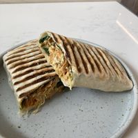 Buffalo Caesar wrap  at Whisk Matcha Cafe in Vancouver