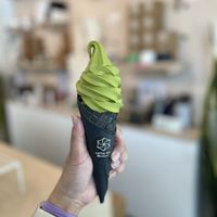 Matcha softie   at Whisk Matcha Cafe in Vancouver