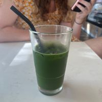 delicious matcha lemonade! at Whisk Matcha Cafe in Vancouver