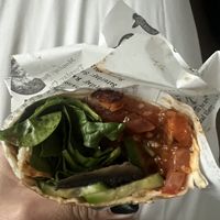 Vegan brekkie wrap  at Nook Clarence St in Sydney