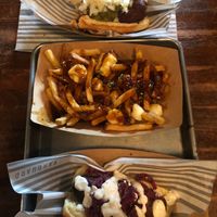 Our order (minus a bite!)  at The Vanguard in Milwaukee