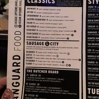 Menu notice the vegan dogs   at The Vanguard in Milwaukee
