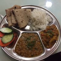 my lunch set  at Sharmaji Indian Veggie Restaurant in Kowloon