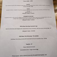 Menu 2/2 at The Fold in Worcester