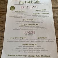 New menu April 24   at The Fold in Worcester