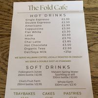 New menu April 24  at The Fold in Worcester