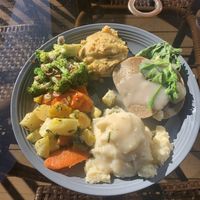All vegan Thanksgiving catered by Laughing Seed Cafe at Laughing Seed Cafe in Asheville