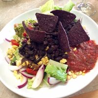 Huevos rancheros (vegan option).  at Laughing Seed Cafe in Asheville