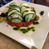 raw manicotti  at Laughing Seed Cafe in Asheville