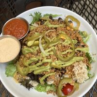Tostada at Laughing Seed Cafe in Asheville