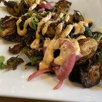 Brussels sprouts (vegan)  at Laughing Seed Cafe in Asheville