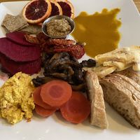 Cheese and ‘fauxcuterie’ ...  at Laughing Seed Cafe in Asheville