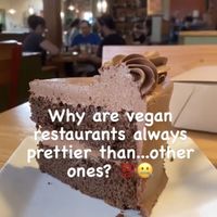 Chocolate cake  at Laughing Seed Cafe in Asheville