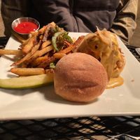 Jackfruit bbq entree at Laughing Seed Cafe in Asheville