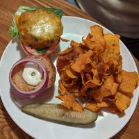 Burger at Laughing Seed Cafe in Asheville