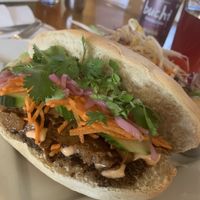 Seitan banh mi  at Laughing Seed Cafe in Asheville
