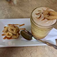 Banana Caramel Pudding. Vegan at Laughing Seed Cafe in Asheville