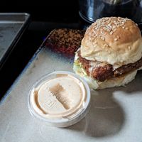 Buffalo chicken slider at Laughing Seed Cafe in Asheville