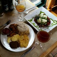 Dinner in Ashville, NC at Laughing Seed Cafe in Asheville