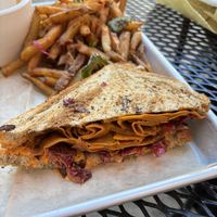 A side view of the Ruben.  at Laughing Seed Cafe in Asheville