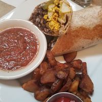 Breakfast Burrito at Laughing Seed Cafe in Asheville