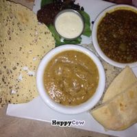 Indian thali at Laughing Seed Cafe in Asheville