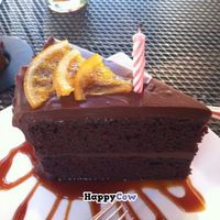 Chocolate beet cake (for my birthday :) ) at Laughing Seed Cafe in Asheville