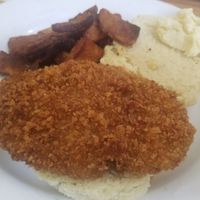 Seitan biscuit at Laughing Seed Cafe in Asheville