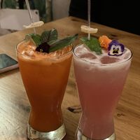 Drinks  at Laughing Seed Cafe in Asheville