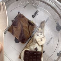 Raw banoffee cheesecake and raw peanut butter cheesecake  at Juicy in Glasgow