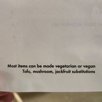 In addition to the two vegan entrees substitutions are available. at Kettle Lake Kitchen in Meadville