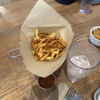 Side of frys.  Excellent flavour  at Chef Tanya's Kitchen in Palm Desert