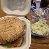 Special tempeh fish sandwich at Chef Tanya's Kitchen in Palm Desert