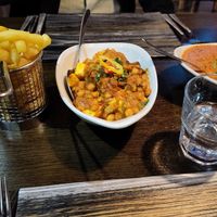 Chana and paneer masala, tadkha shall at Tale of Spice in Belfast