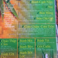 menu at Chay Dalat in Da Lat
