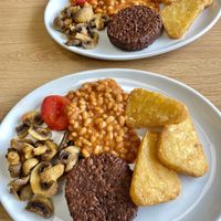 Vegetarian breakfast, modified to be vegan (see review) at The Old Police Station Cafe in Yelverton