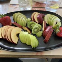 Fruit plattern for 12 euros (go buy your apples in a supermarket instead…)  at Livingroom Lounge Cafe in Crete
