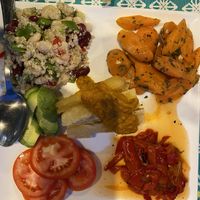 Vegan tapas plate at Al Lago  in Zahara De La Sierra