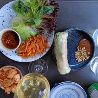 Sweet potato and vietnamese sommer roll at Rau in Malmo