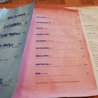 Menu at Rau in Malmo