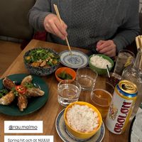 Evening menu, sharing food  at Rau in Malmo