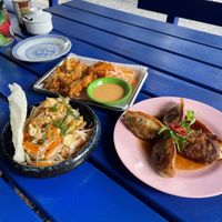 Lotus salad, rauraka, dumplings  at Rau in Malmo